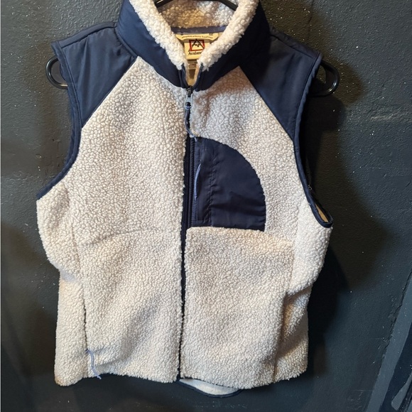 Women’s Avalanche Dark Blue Cresm Sherpa Fleece Vest Size Large - Picture 1 of 4